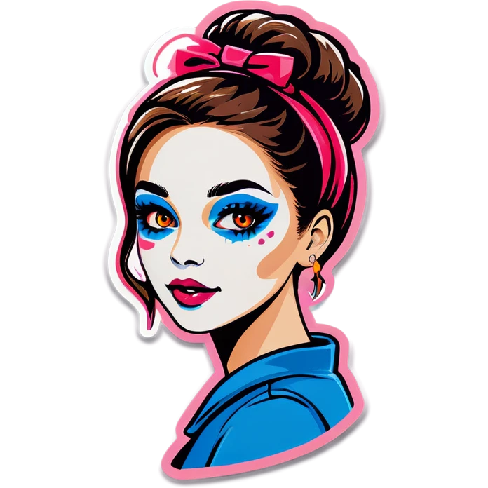 Girl with makeup emoji