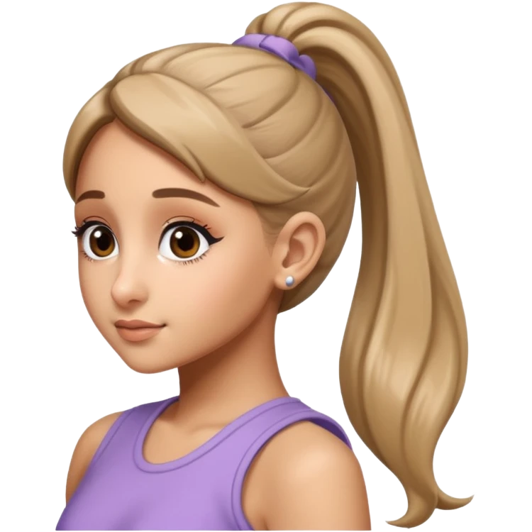 ariana grande ponytail 2025 a little older she’s 32 not 12 emoji