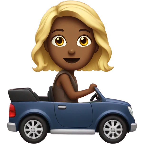Leah driving a car emoji