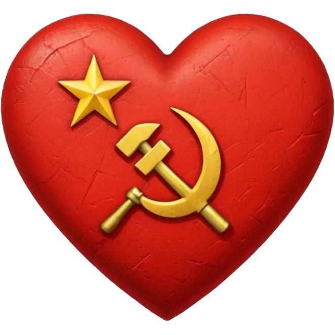 communist heart emoji