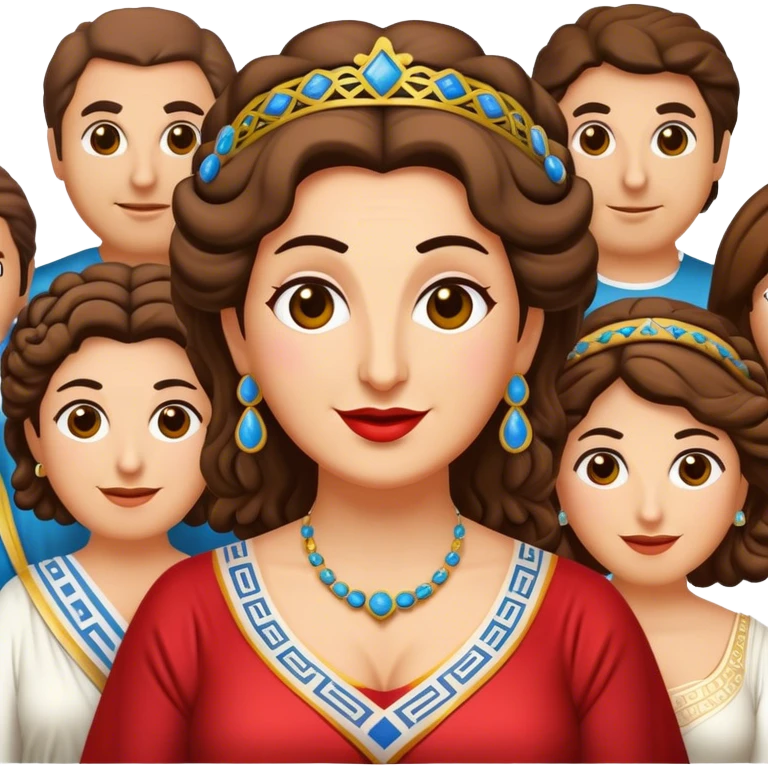 Cinematic Realistic My Big Fat Greek Wedding Pop Culture Emoji, depicting a vibrant celebration of Greek culture rendered with lively textures and festive lighting. emoji