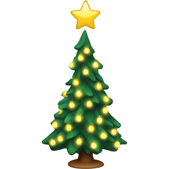 Christmas tree with lights emoji