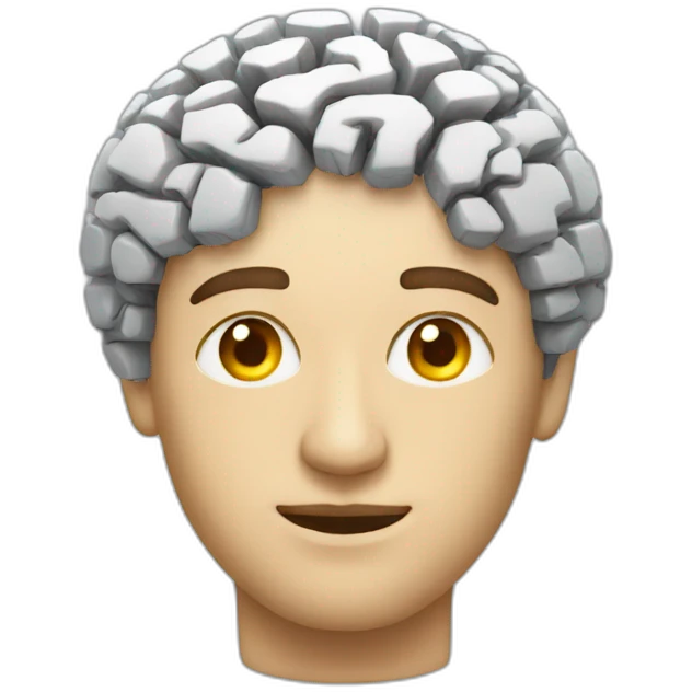 man with digital brain emoji