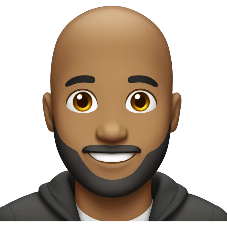 bald black man smiling with beard  emoji