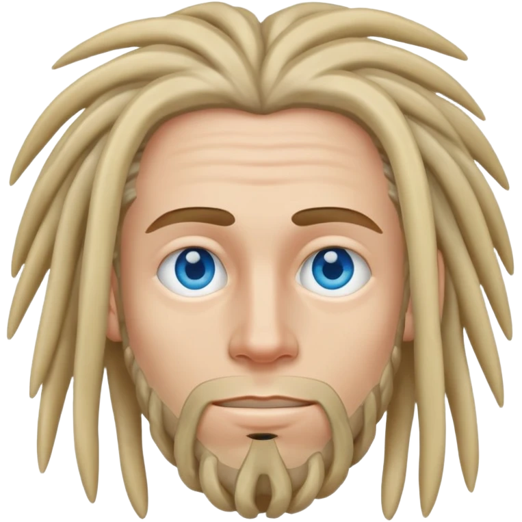 White guy dreadlocks blue eyes  emoji