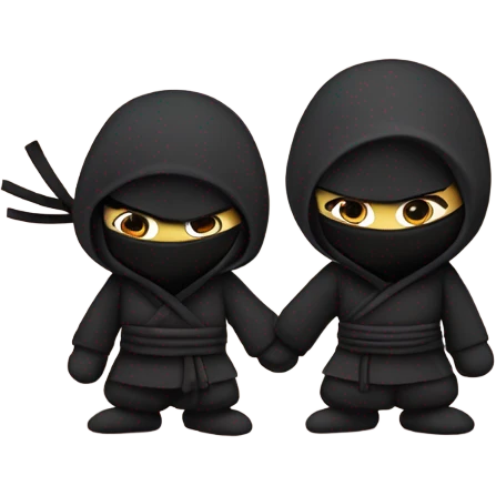Ninja fall in love emoji