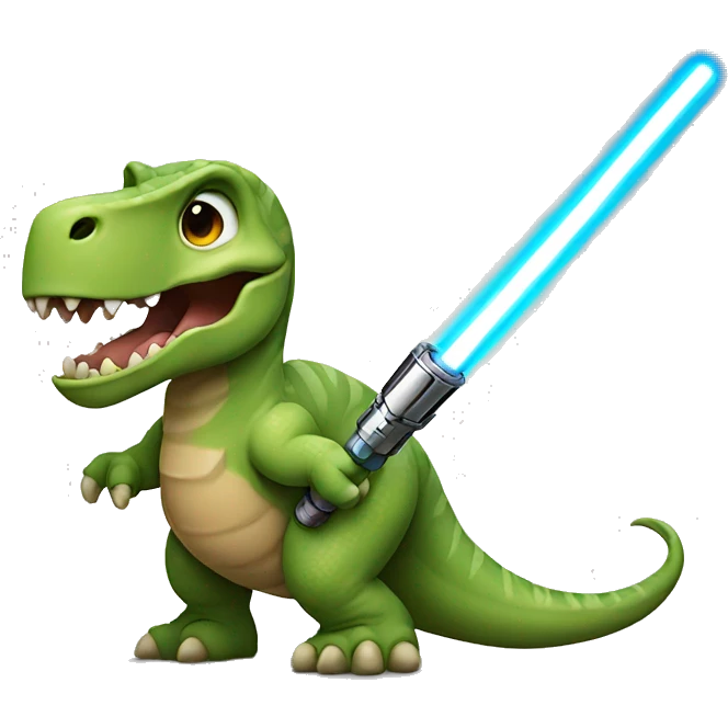 dinosaur with lightsaber  emoji