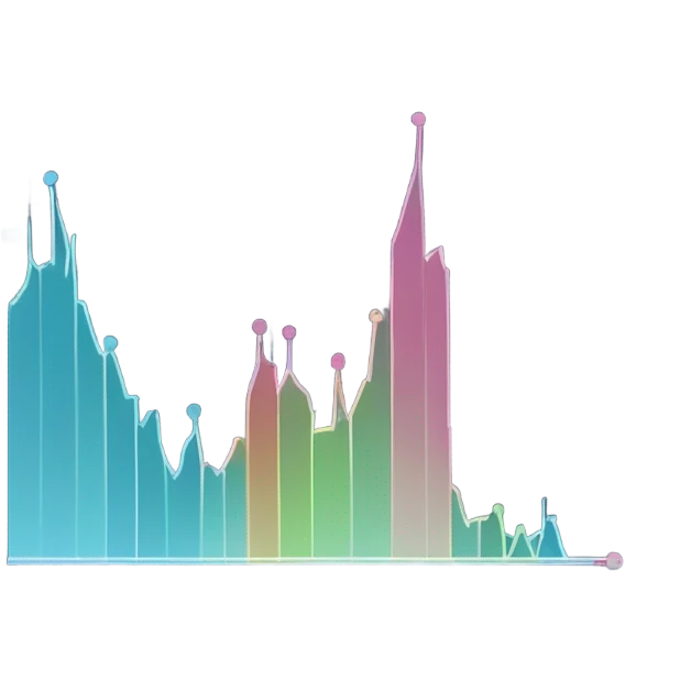 vaporware color trending up chart emoji