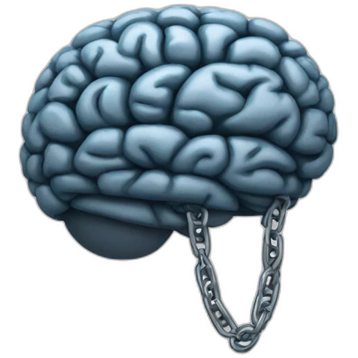 chained brain emoji