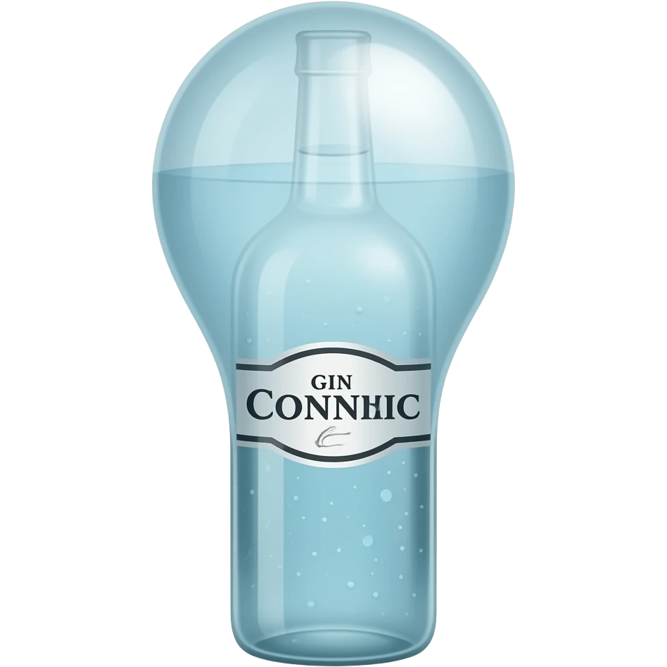 Gin tónico em como balão com pé alto emoji