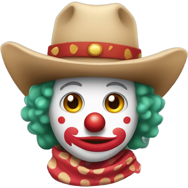 Clown cowboy emoji