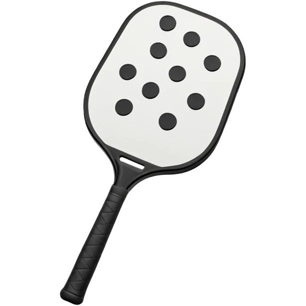 Black pickleball paddle no holes emoji