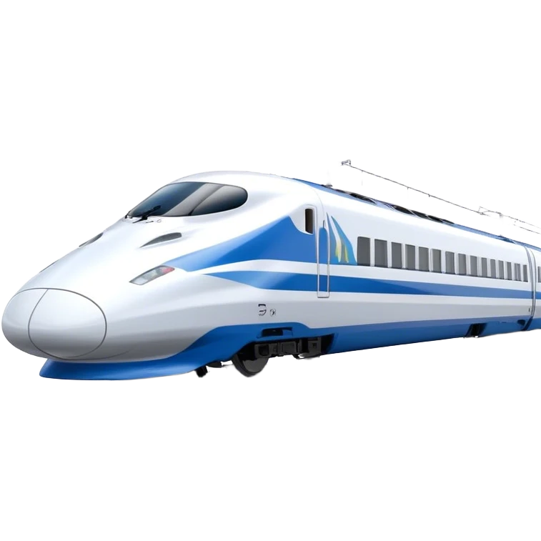 High-Speed Train (Shinkansen) - JR East (Model Year: 2021) (Iconic colour: White with blue) emoji