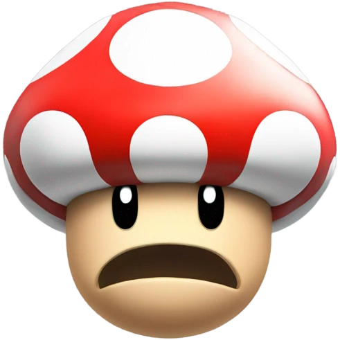 Angry super mario mushroom emoji