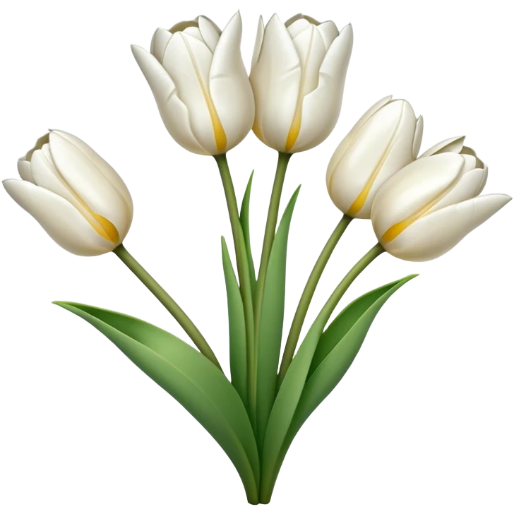White tulips emoji