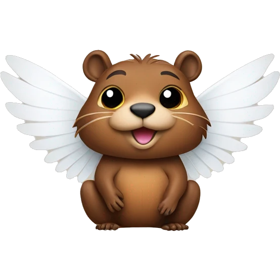 Beaver with wings emoji