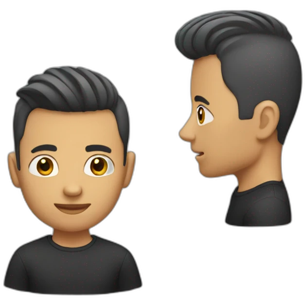 A guy with an undercut hairstyle emoji