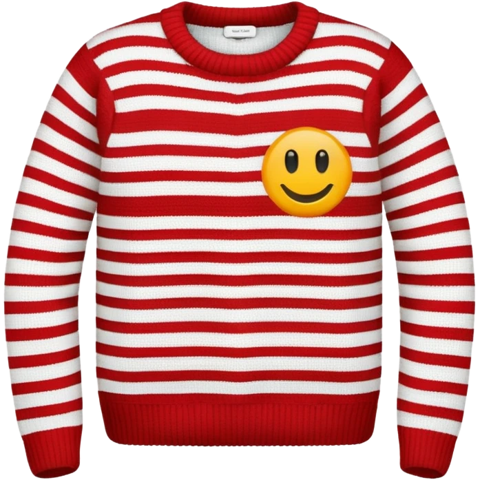 plain isolated red and white stripes sweater emoji