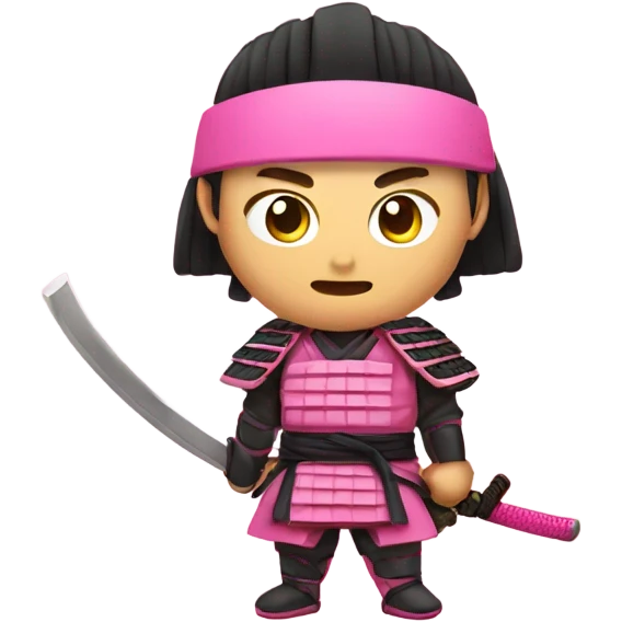 Pink Japanese samurai fighter emoji
