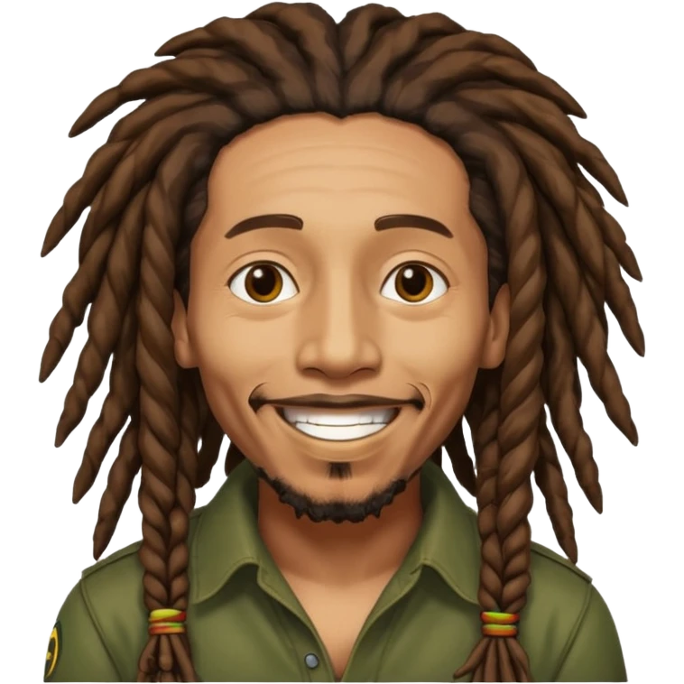 Bob Marley version cartoon emoji