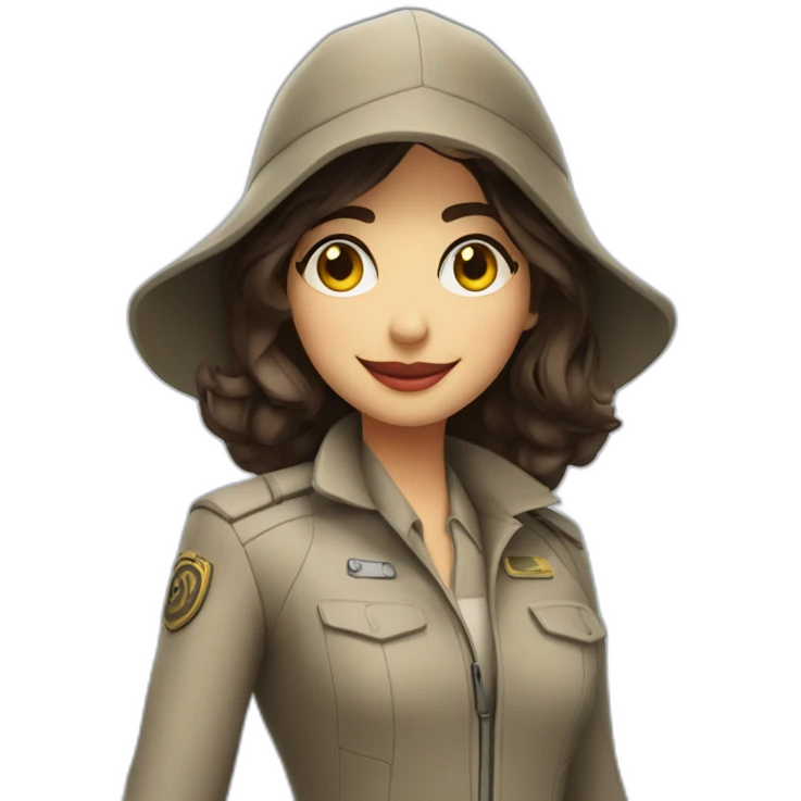 Ana de armas spy costume smiling emoji