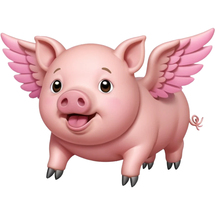 Pig flying  emoji