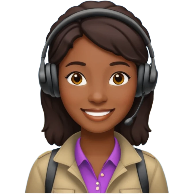 City Tour Guide black woman  emoji