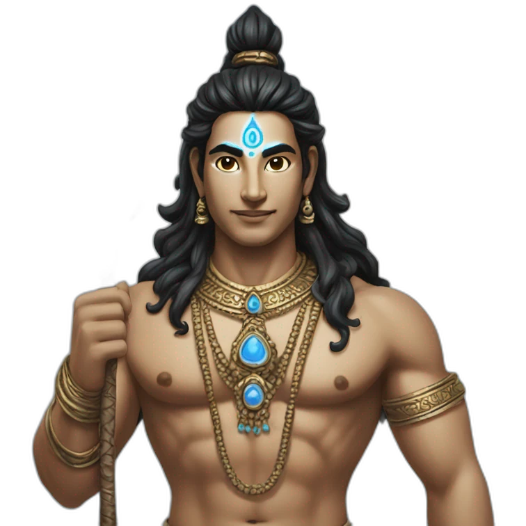 Shiva with a trishula emoji