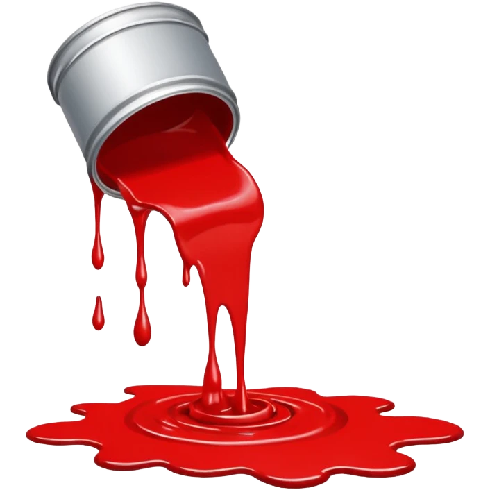 paint splatter, spilled paint, red color. emoji