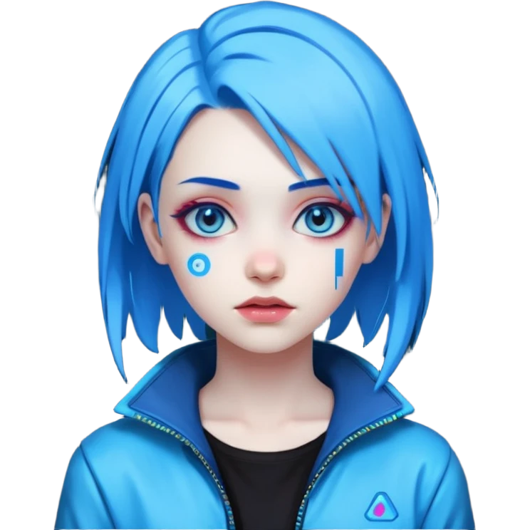 girl neon cyberpunk emoji