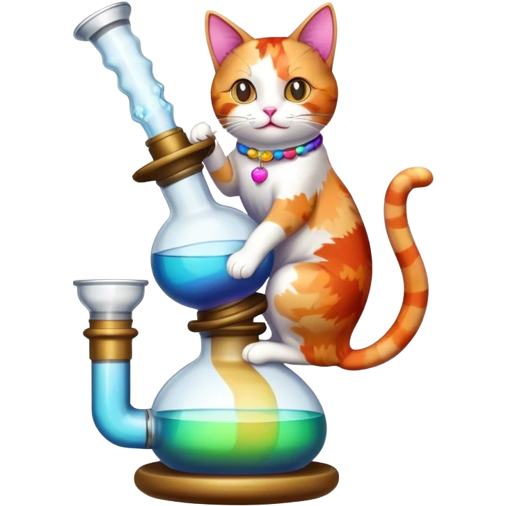 cat riding on top of a bong emoji
