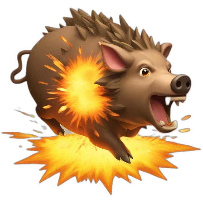 Exploding Boar emoji