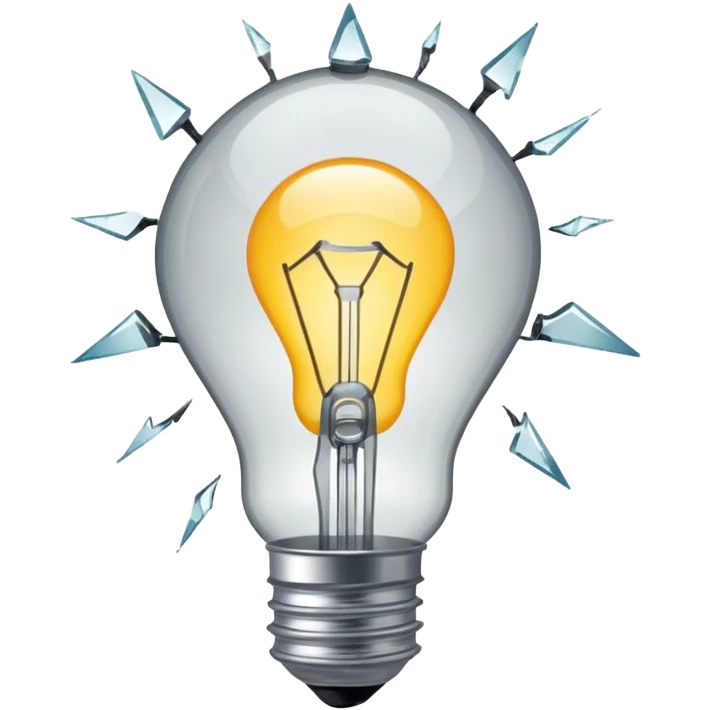 broken light bulb emoji