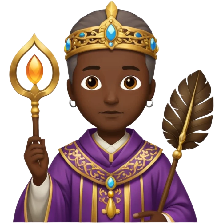 Ancient  mpriests with Feather Fan emoji