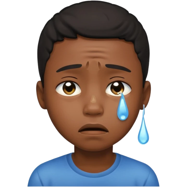 black boy crying emoji