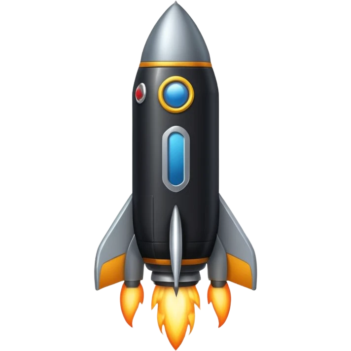 black rocket emoji