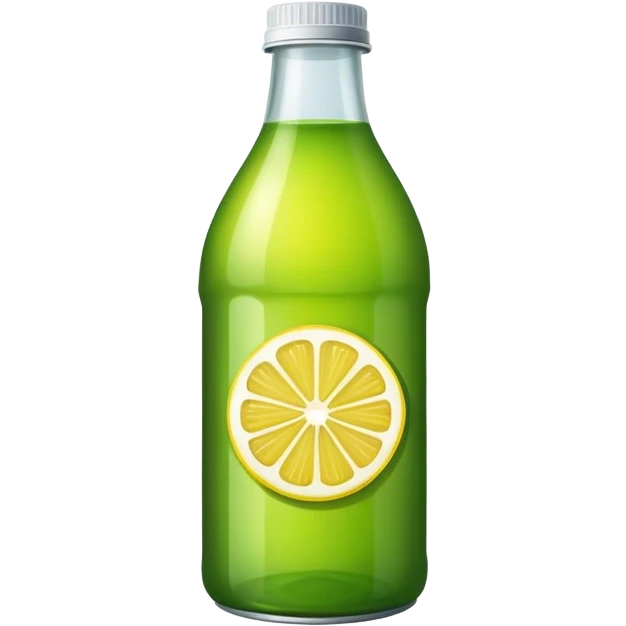 Bottle juice green lemon emoji