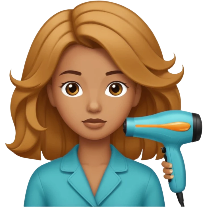 girl having blowdry emoji
