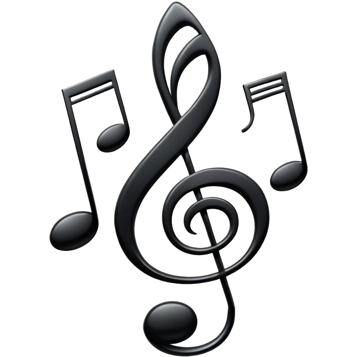 Musical notes floating in the air emoji