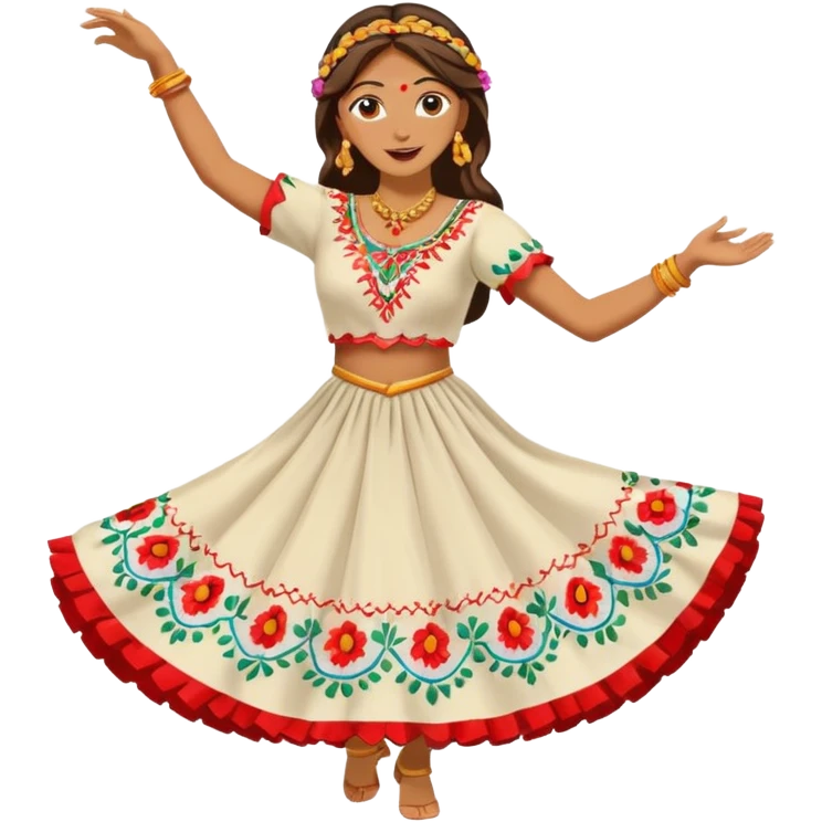 Woman dancing the traditional debke dance  emoji
