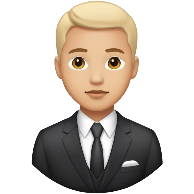 The manager is a man in a suit emoji