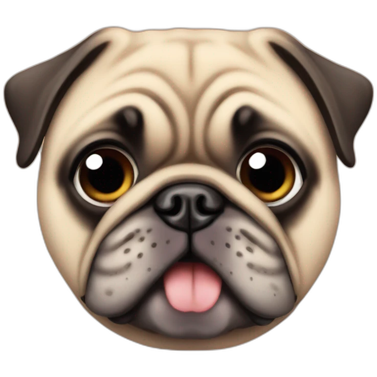 a fat pug emoji
