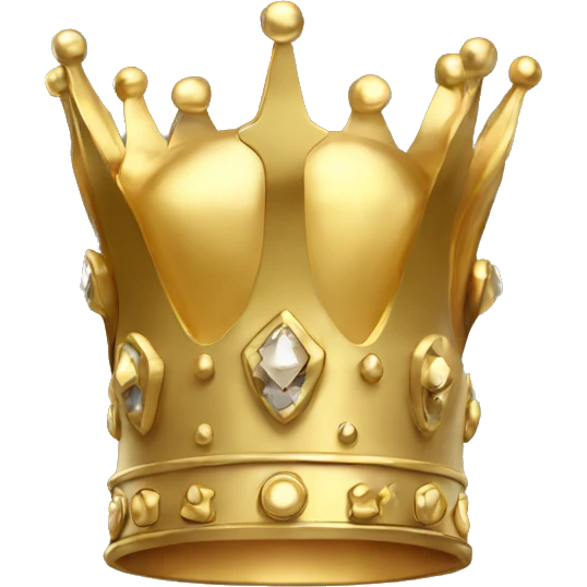 3d gold crown emoji