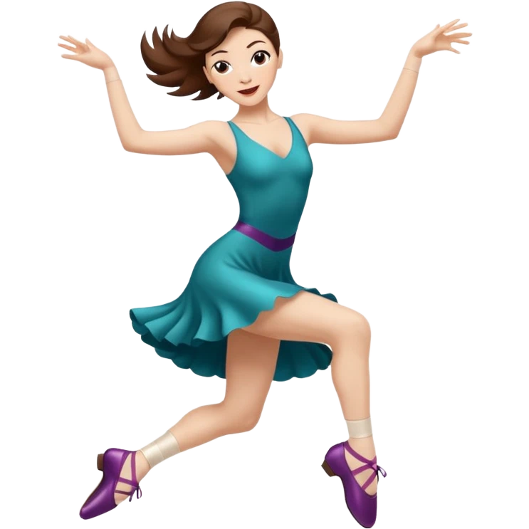 Jazz dancer white with brown hair wearing jazz shoes emoji