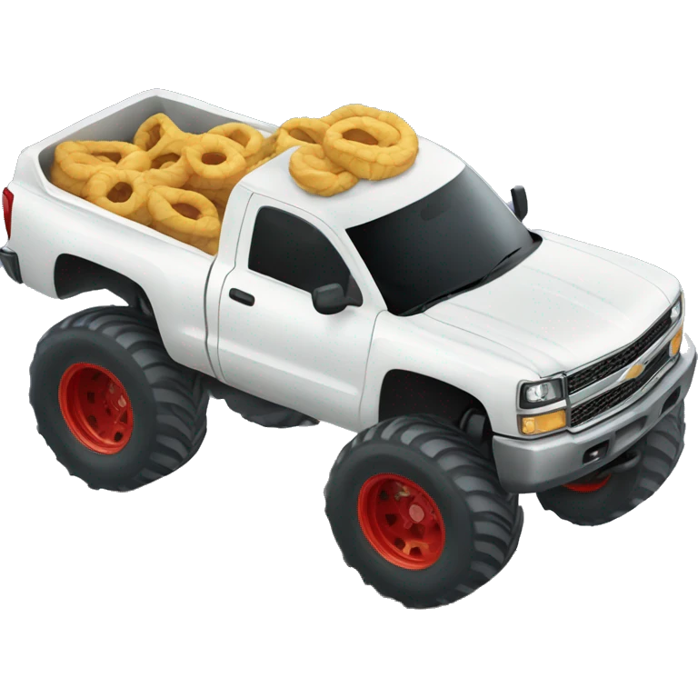 White Chevy monster truck emoji