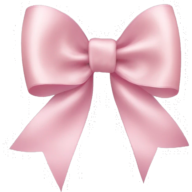 light pink ribbon bow emoji