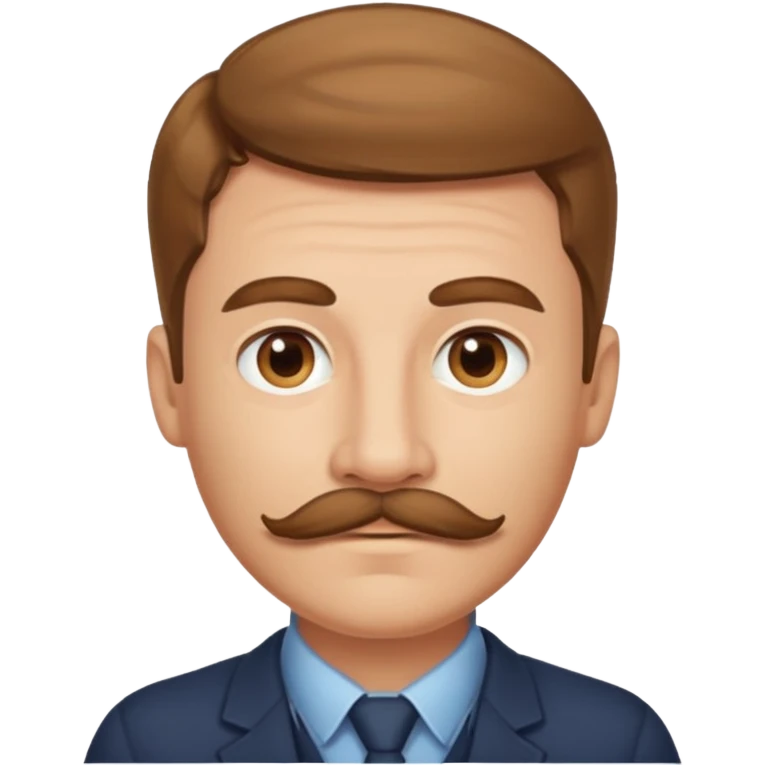 light brown haired man with mustache emoji