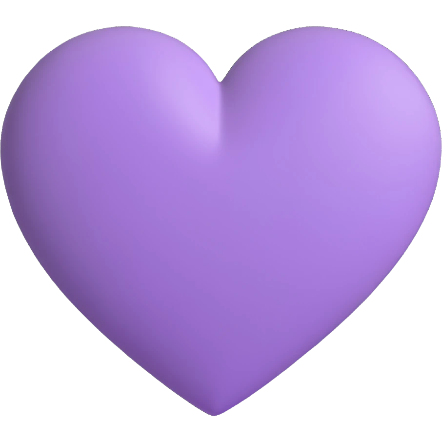 lilac heart emoji