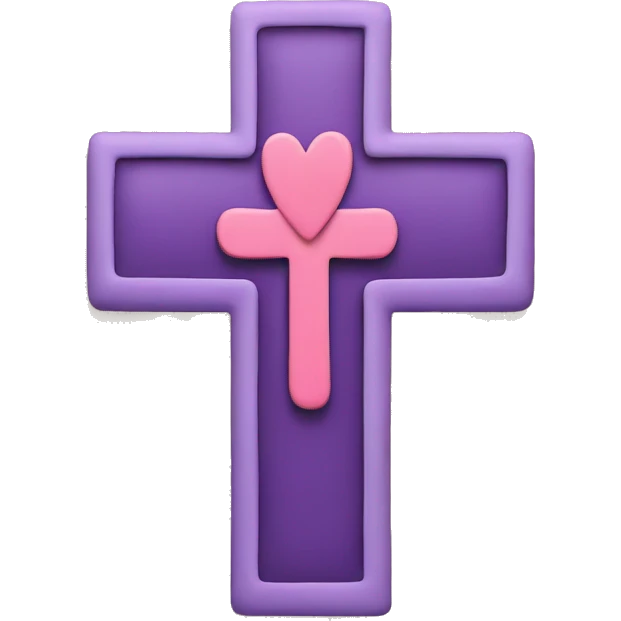 cross with heart emoji