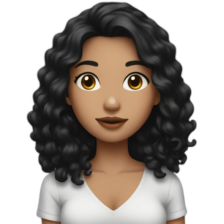 Beautiful girl with black hair emoji